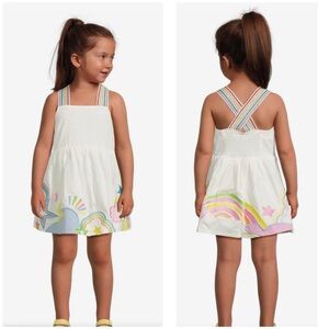 Lola + The Boys White Rainbow Dress